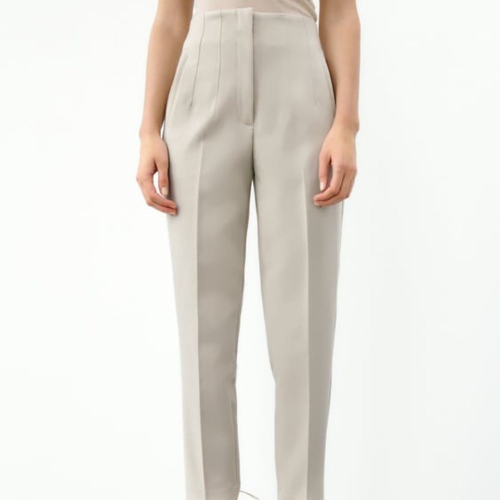 OFF WHITE ZARA HIGH WAISTED TROUSERS